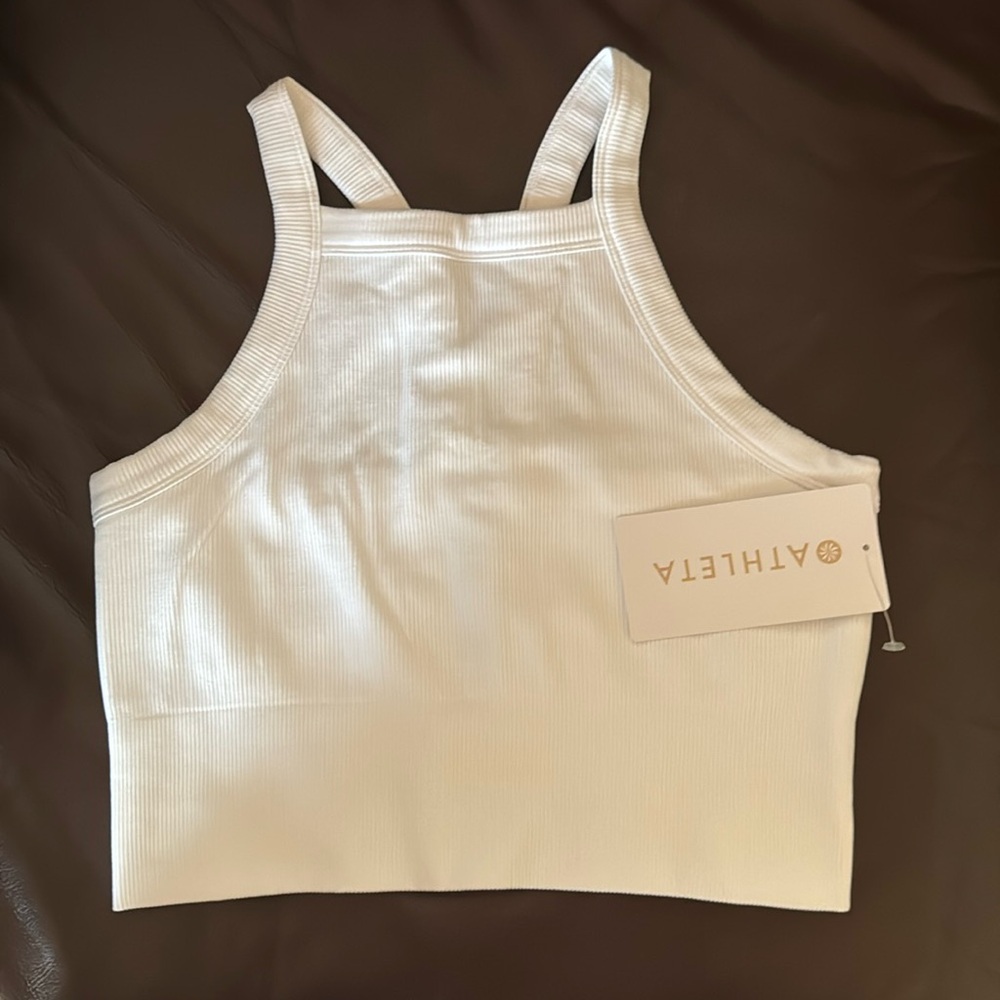 NWT Athleta Aurora High Neck V-back Tank